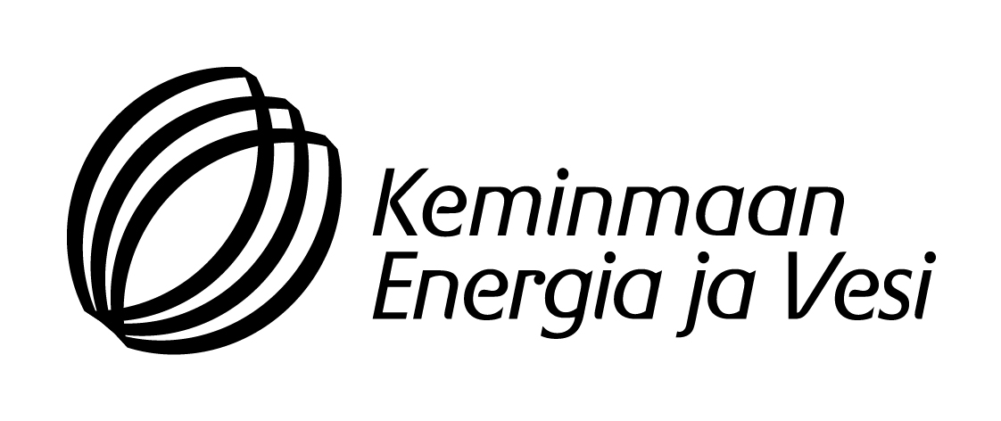 Yhtiön logo mustavalkoisena